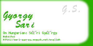 gyorgy sari business card